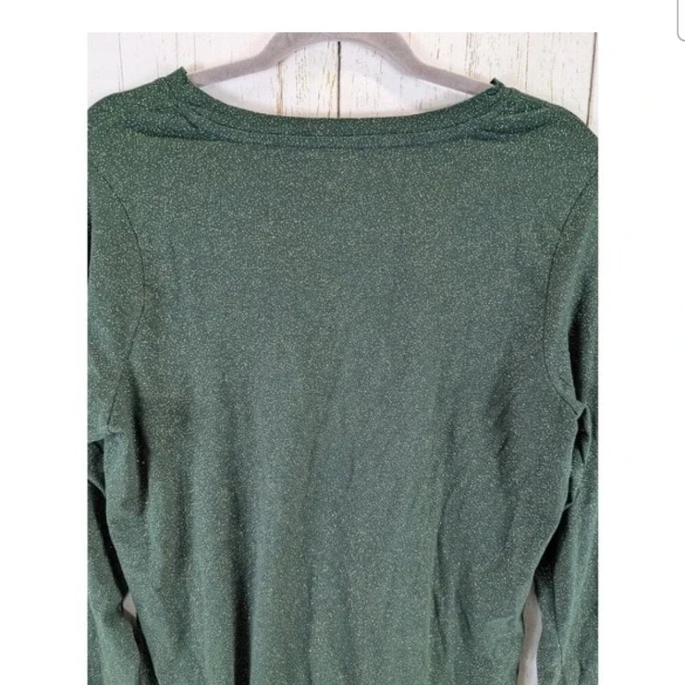 Sparkly Dark Green long-sleeved Tee